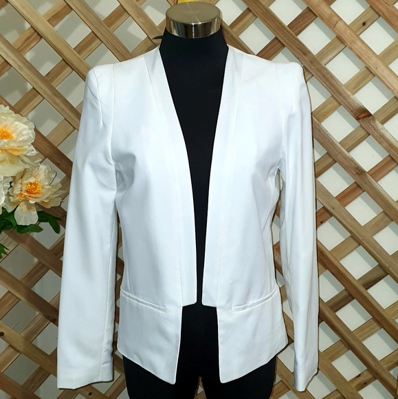 Mango Jackets & Blazers - MANGO White Blazer Corporate / Office (CLEARANCE)